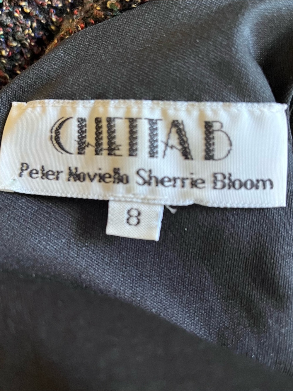 Vintage Chetta B Peter Noviello Sherrie Bloom Long-Sleeve Sheath Dress Size 8 - Picture 6 of 11